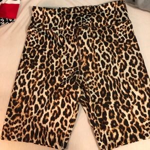 COPY - Cheetah print bike shorts